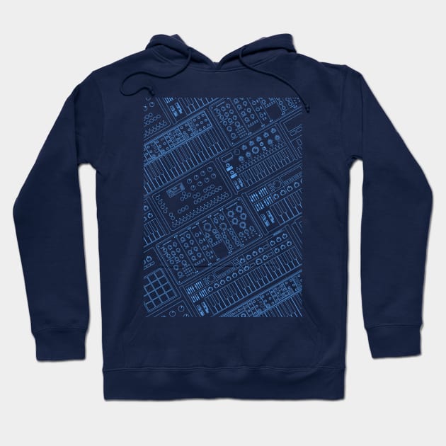 Synthesizers for Electronic Music Producer Hoodie by Mewzeek_T